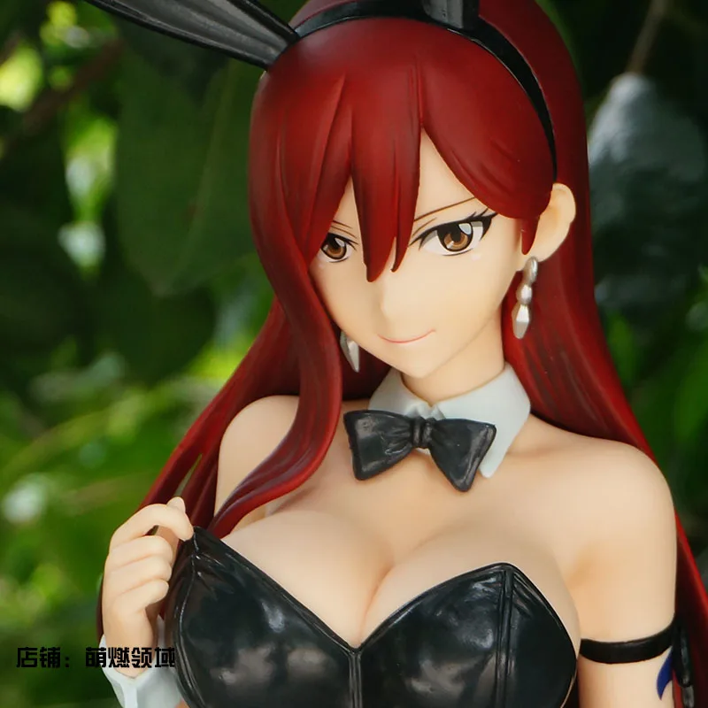 Demon Tail Elusha Bunny Hand, Red Hair Respzed, Pose debout avec queue dégradée, Cadeau décoratif pour adulte, Modèle 1/4, Original, En stock