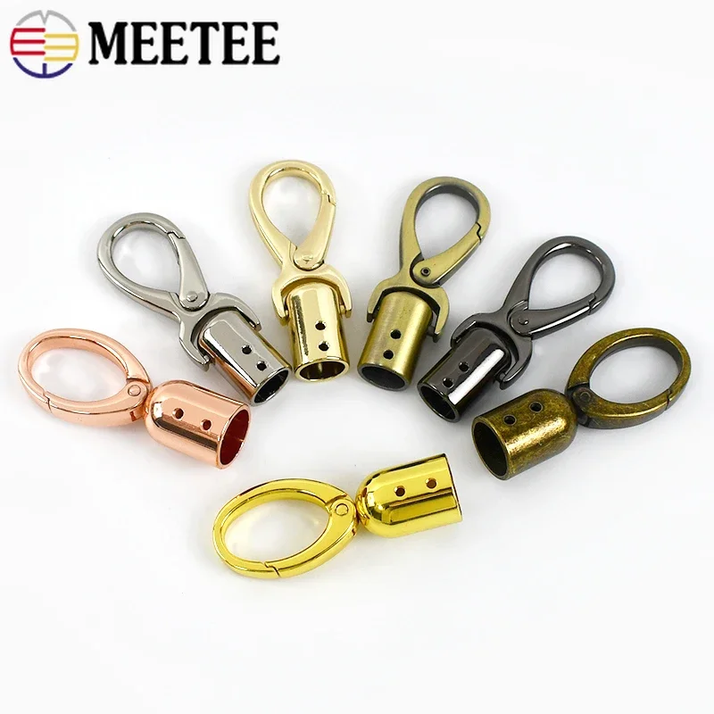 2/4/10Pcs Meetee Metal Buckles Bag Hanger for Handbag Connector Handle Screw Clasp Strap Stopper Cord Hooks Hardware Accessories