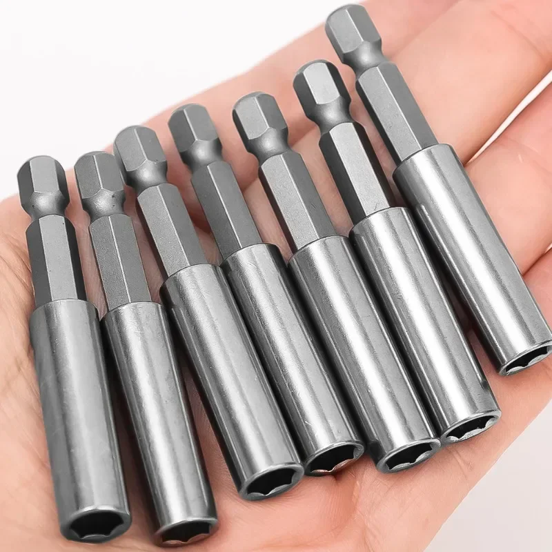 Hexagonal Magnetic Screwdriver Extension Handle Extended Connecting Rods Steel Carbon Screwdrivers Bit Holder Woodworking Tools