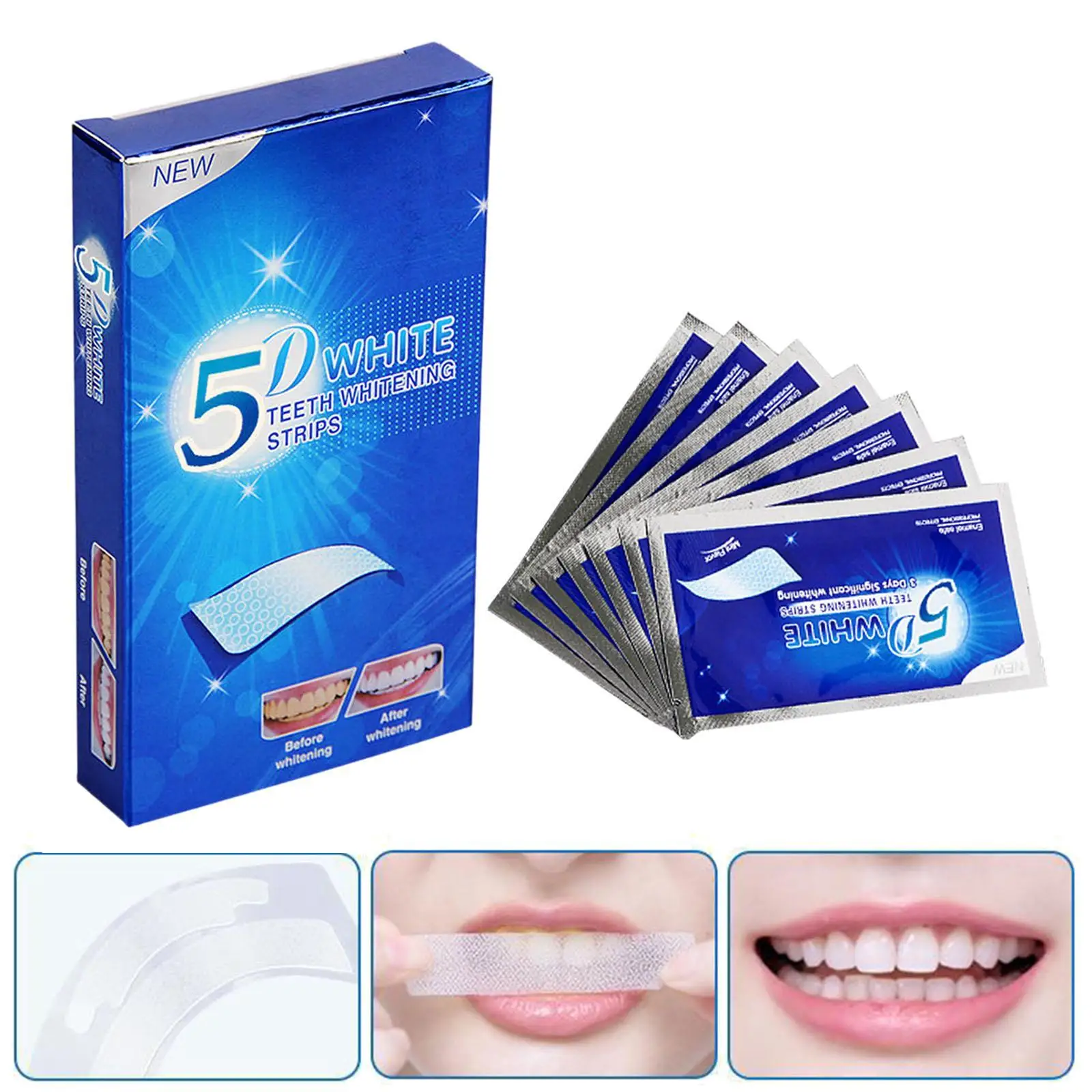 14Pcs Whitening Strips for Tooth Brightening for Wedding Business Trip Home