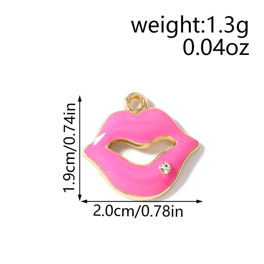 Tusember 10 Stück niedliche High-Heels-Anhänger mit roten Lippen und Lippenstiften für die Schmuckherstellung, Halskette, Ohrringe, Armband, DIY, handgefertigtes Kunsthandwerk – Detail 14