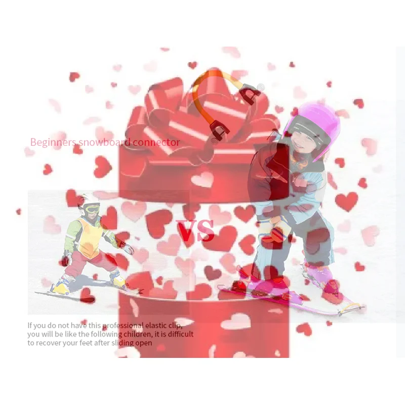 

1PC Ski Tip Connector For Beginners Ski Wedge Aid Connector For Children Adults Outdoor Training Sport Snowboarding Accessory