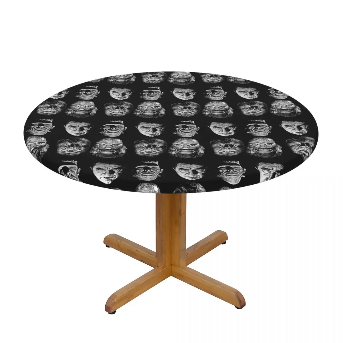 Universal Studios Monsters dracula Wolfman Frankenstein Round Tablecloth Table Cloth for Kitchen Events Dining Table Cover