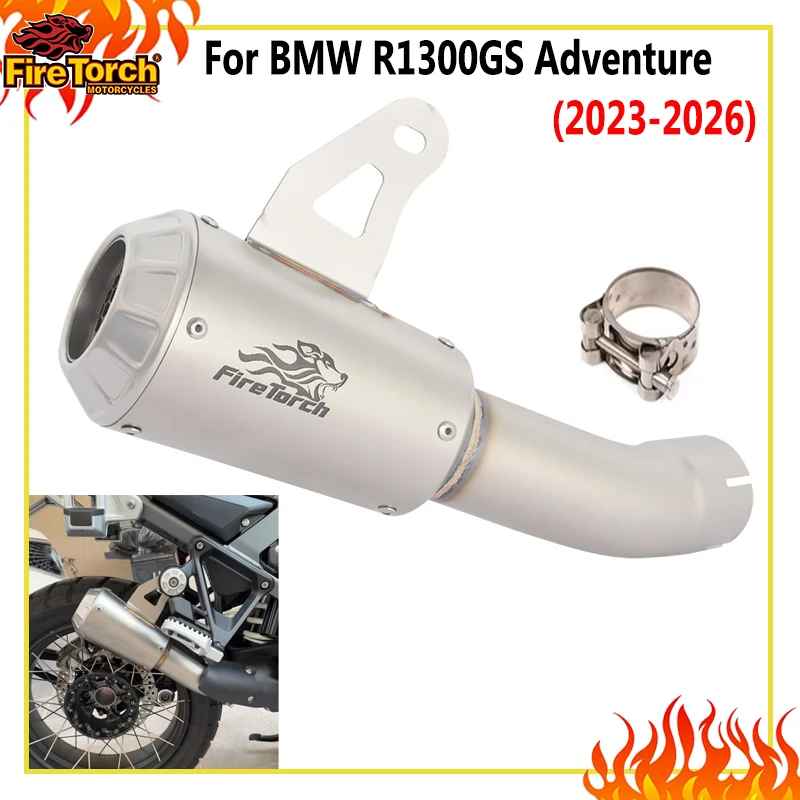 Motorcycle Exhaust System Mid Link Pipe Escape Muffler No DB Killer Slip On For BMW R 1300 GS Adventure R1300GS ADV 2023 - 2025