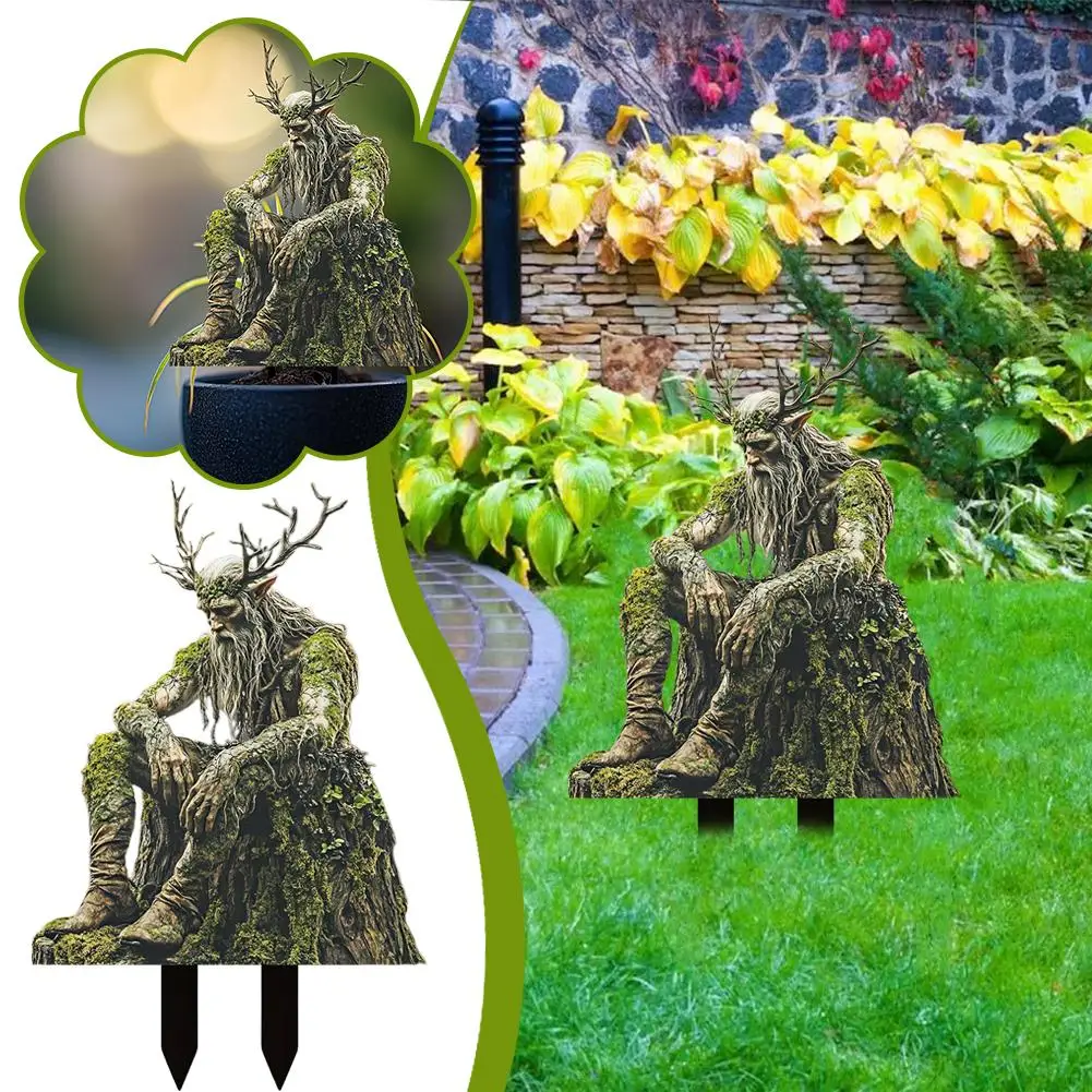 2D Charming Acrylic Fairy Pottery Decoration Waterproof Wear-resistant Enchanting Forest Garden Pile Unique Home Garden Ornament