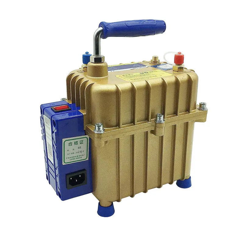 Vacuum Pump AC Leak Detection Tool Auto Air Conditioning Refrigerant Charge Evacuation Dual Use