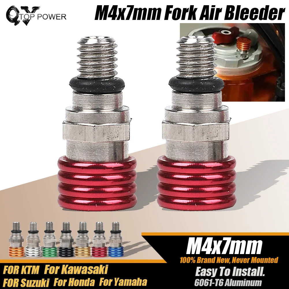 

M4x0.7 CNC Motorcycle Fork Air Bleeder Valves For KTM SX SXF XC XCF XCW XCFW EXC EXCF For Husqvarna TC FC TE FE 85-501 2014-2019