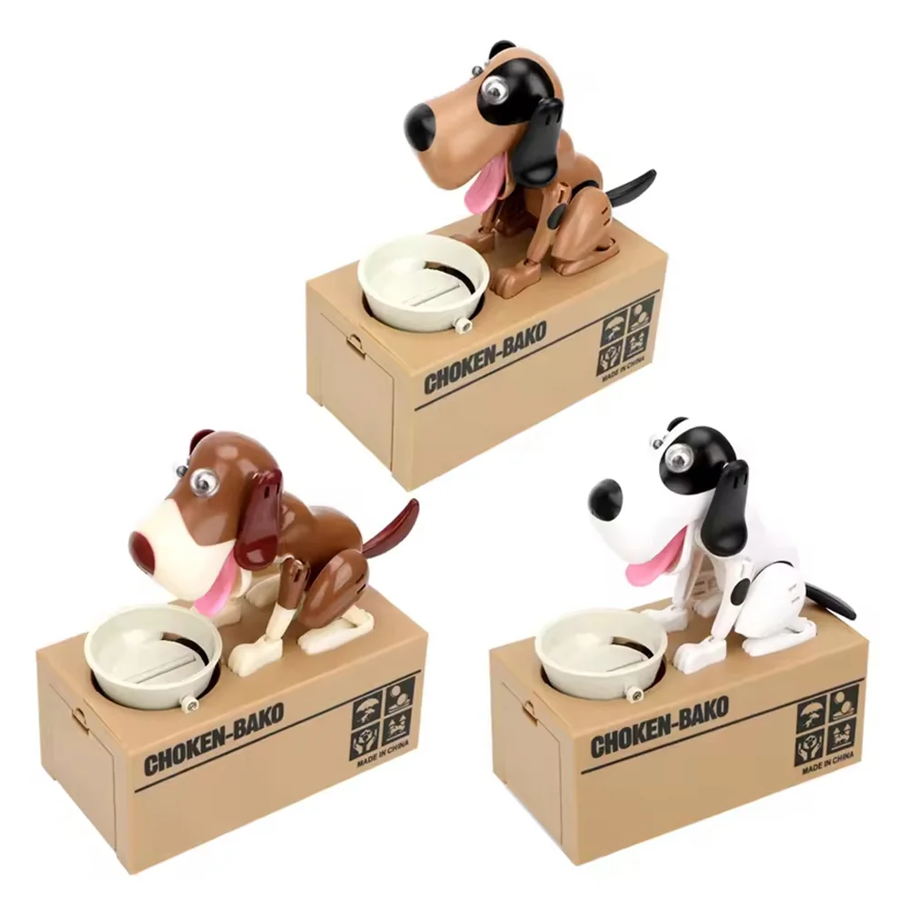 1PC Creative Electric Cartoon Eating Money Dog Piggy Bank Fortune Dog Piggy Bank Children'S Birthday Gift Toys