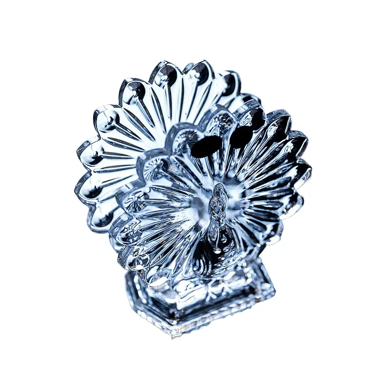 

Crystal glass ornaments, creative peacock ornaments, home gifts Nordic animals