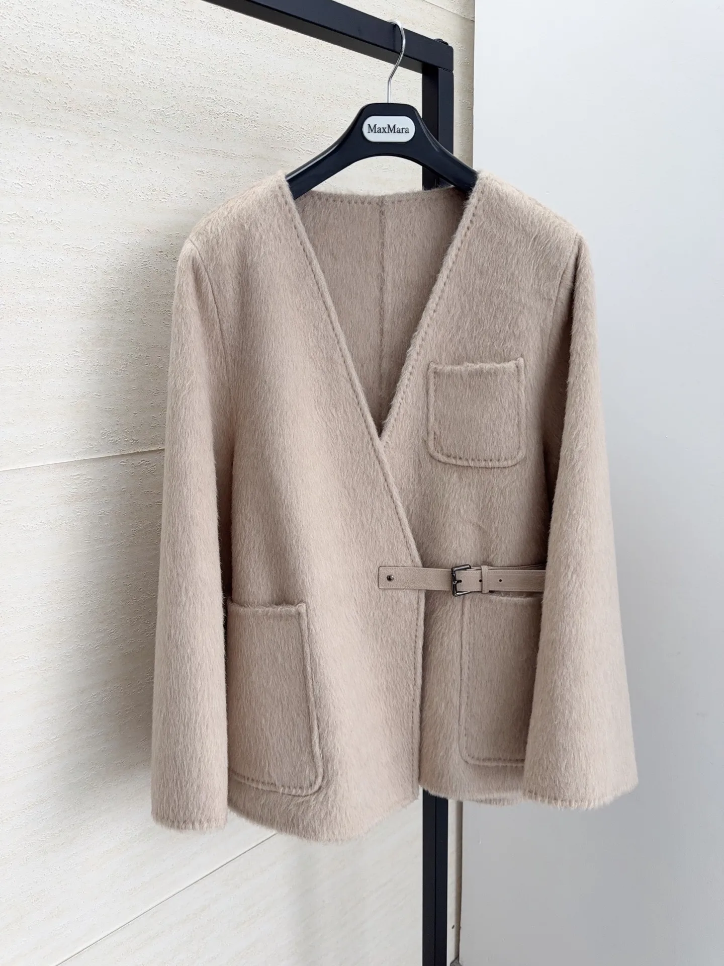 100% Cashmere Coat Women's Medium Classic Wool Coat