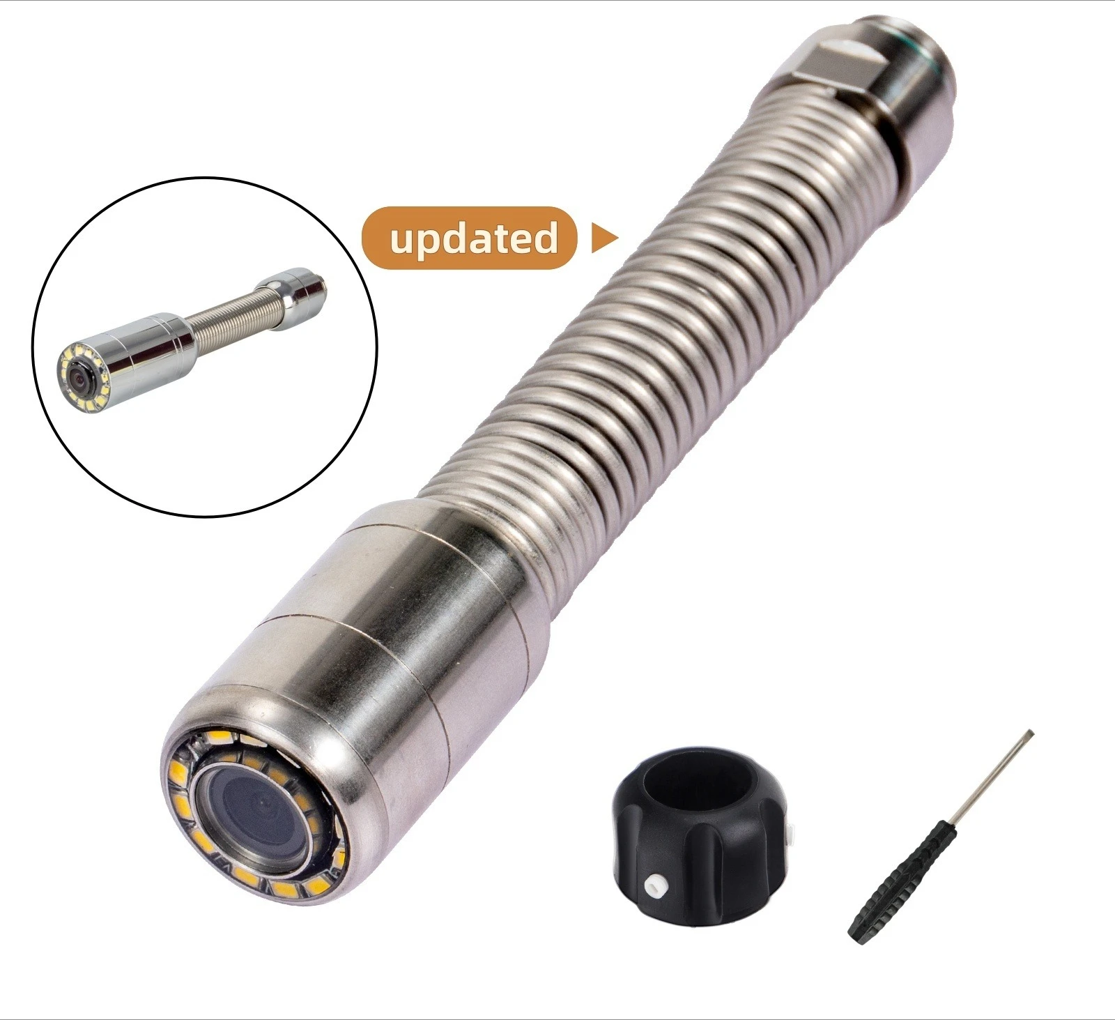 YAO SYANSPAN 23mm Pipe Inspection Camera Accessoires, Drain Pipeline Industrial Endoscope Camere 12LED  Single lens without pull