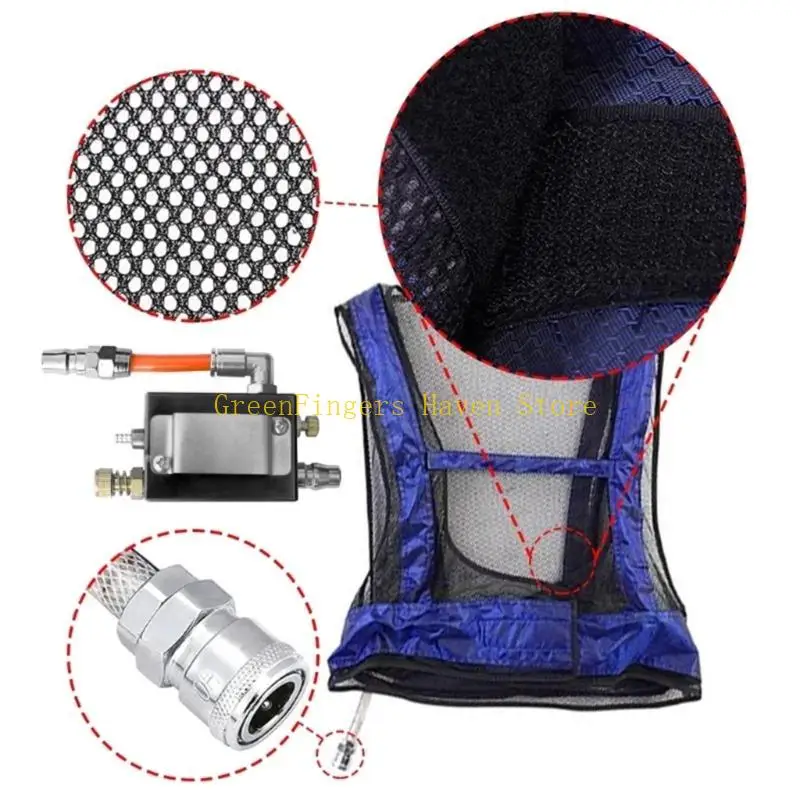 F68D Vortexes Tube Cooling Set With Welding Steel Air Compressor For Manufacturing Worker High Temperature Work Environment