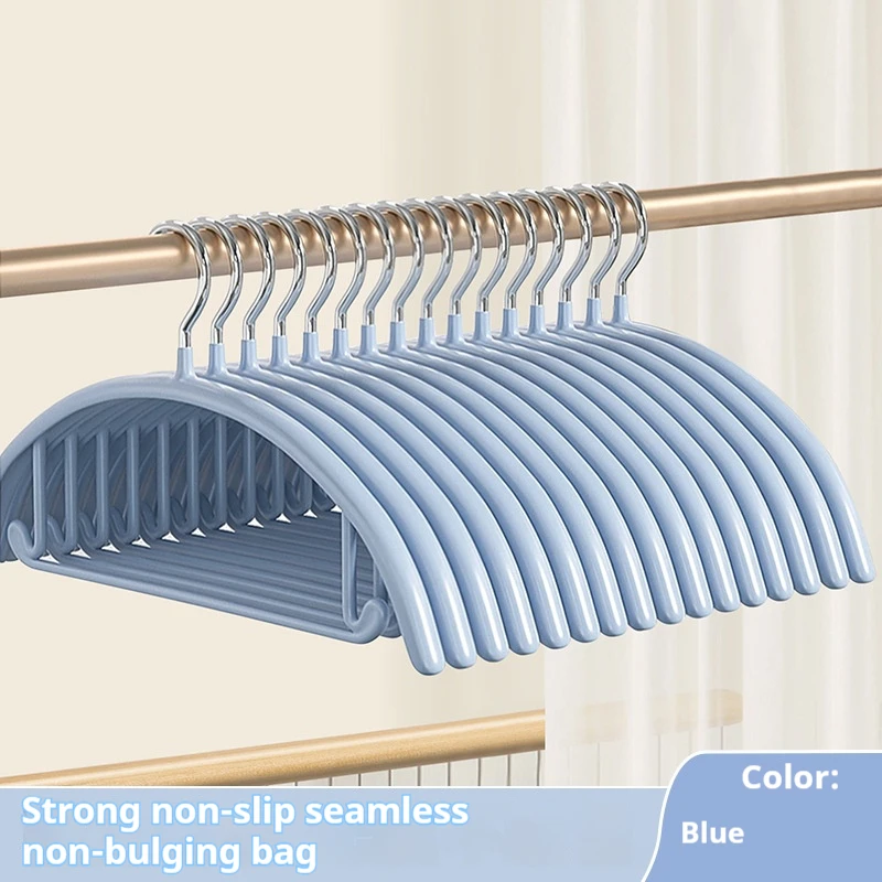 Impregnated Semi-round Coat Hanger Seamless Storage Thick Clothes Brace Non-slip Stainless Steel Clothes Hanging Adult