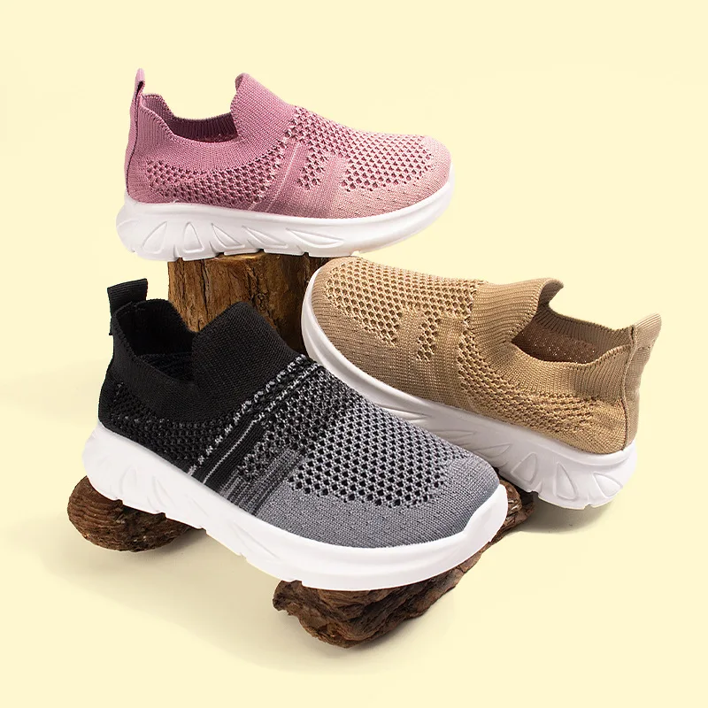 

Children Running Sneakers Boys Kids Shoes Mesh Breathable Anti-Slip Walking Patchwork Tenis Toddler Soft Soled Girls Shoes