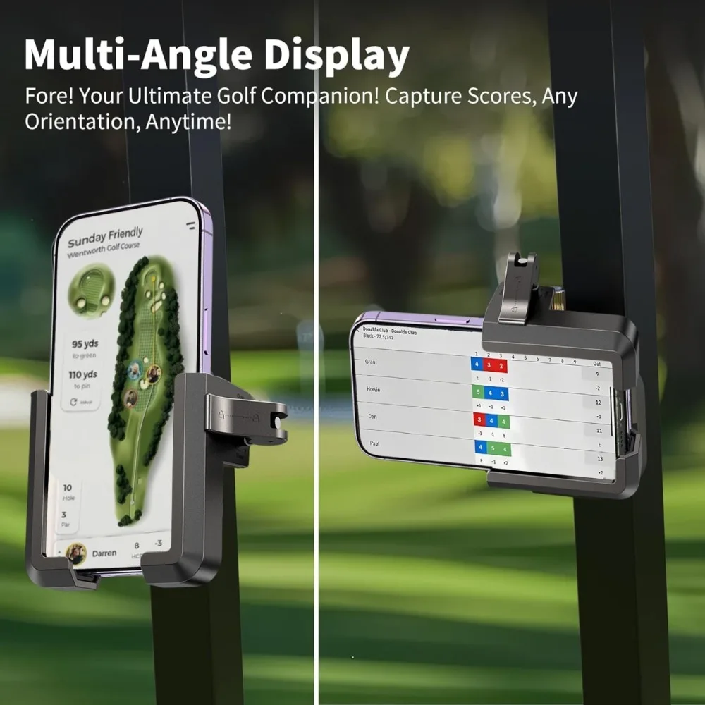 High Quality Portable Golf Cart Phone Holder Stable ABS Mobile Phone Stand Black Magnetic Holder Spinning Bike