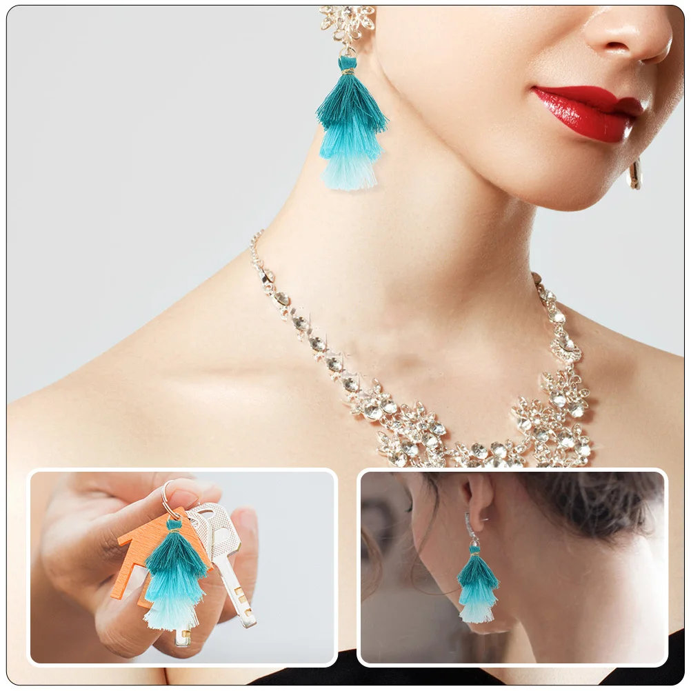 

20Pcs Decorative Tassel Pendants Three Layers Hanging DIY Handmade Ornaments for Home Office Craft Decor Stylish Luggage Pendant