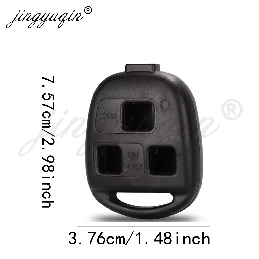 jingyuqin 10pcs Remote Car Key Shell for Lexus RX300 ES300 LS400 GX460 Toyota Corolla Land Cruiser Yaris Camry RAV4 2/3Buttons