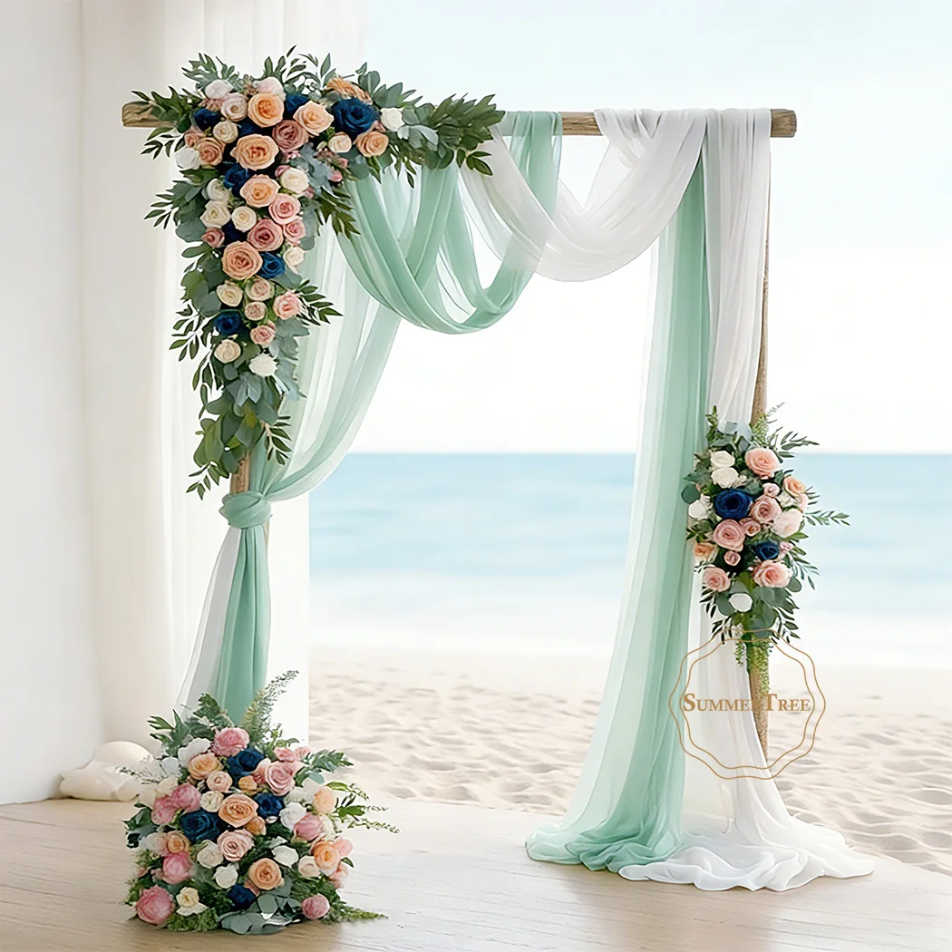 Tissu de drapage pour arche de mariage de 6 mètres / 10 mètres, rideau transparent, toile de fond, fournitures de fête, draperie pour la maison, décoration de cérémonie