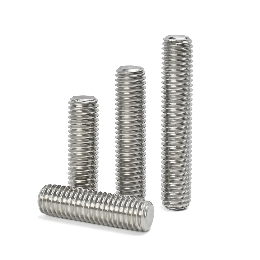 M3 M4 M5 M6 M8 M10 M12 304 Stainless Steel Full Threaded Rod Bolt Fully Metric Headless Thread Stud Rods Screws Length16mm-500mm