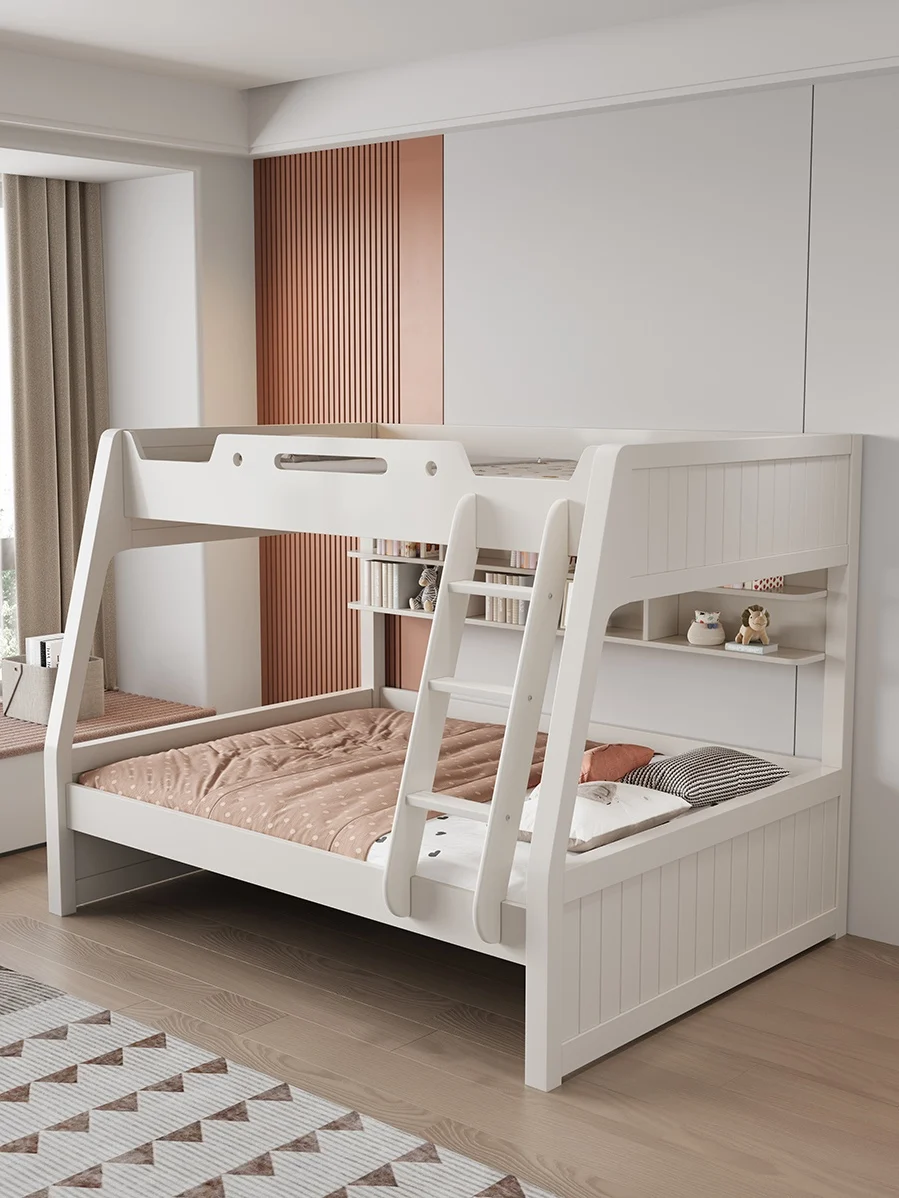 

Children's upper and lower Bunk Solid wood feet Simple high and low beds Adult upper and lower bunk wooden Two-la