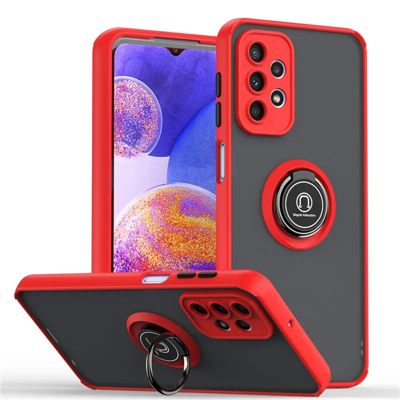 Shockproof Armor Matte Case For Samsung Galaxy A20 A30 A31 A32 A40 A42 A50 A30S A51 A52 A53 A73 Magnetic Holder Ring Stand Cover