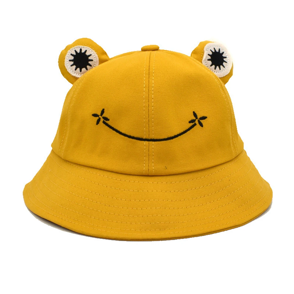 Parent-Kid Cartoon Frog Bucket Hat Panama Fishing Cap Cute Froggy Hat Homme Femme Bob Chapeau Summer Outdoor Sun Fisherman Hats