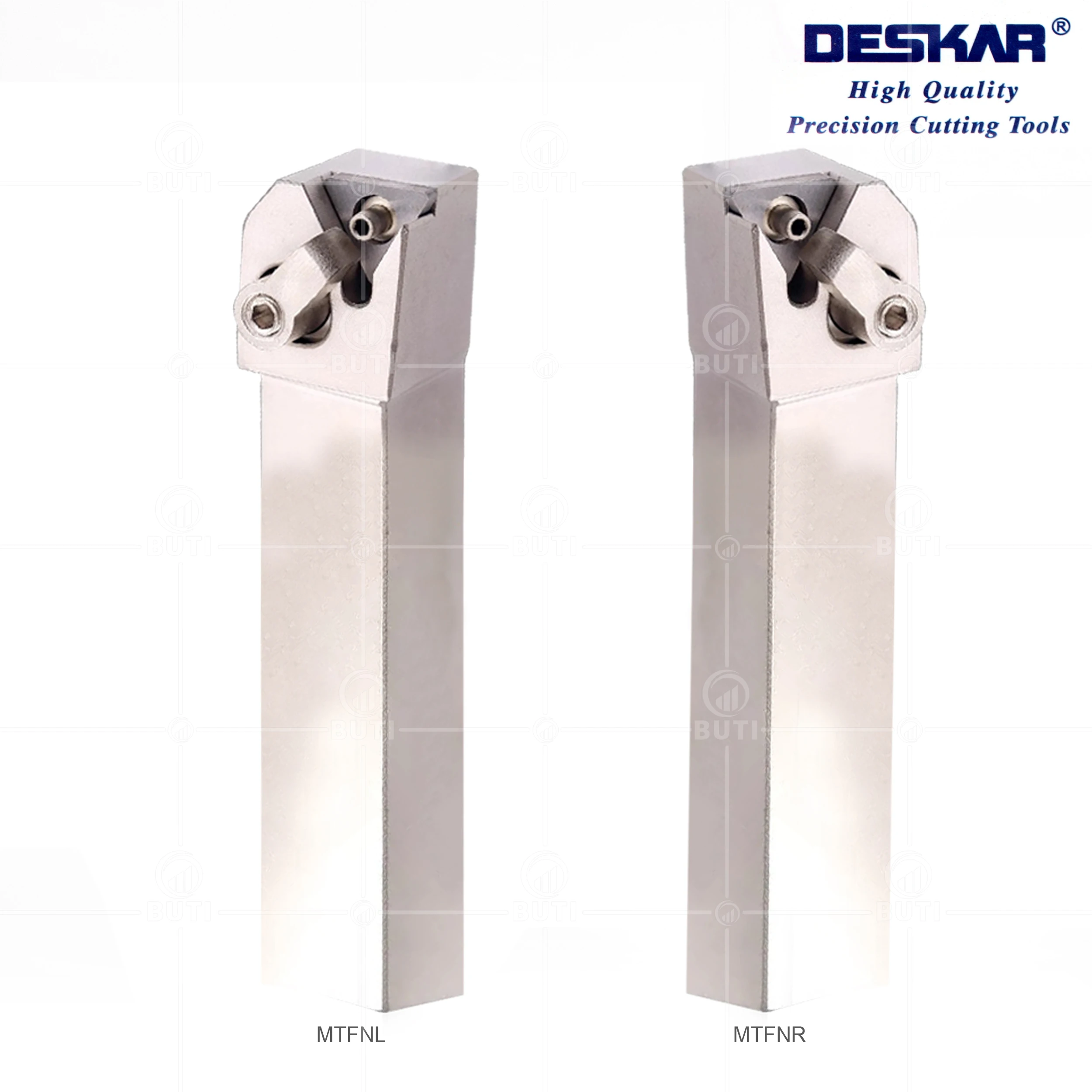 DESKAR 100% Original MTFNR MTFNL External Turning Tool Bar CNC Metal Lathe Cutter White Holder For TNMG16 Carbide Cutting Insert