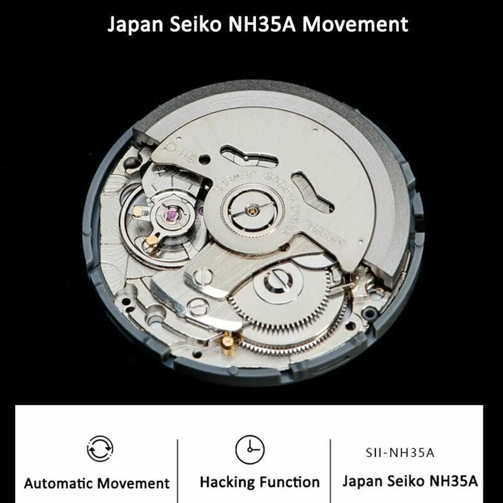 Tandorio 40mm Sandblast Green Dial NH35A Automatic Mens Watch Date Sapphire