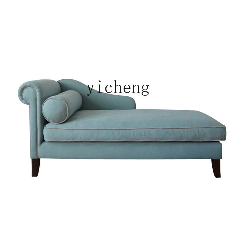 

ZK American fabric princess chair bedroom single sofa recliner living room solid wood lazy single recliner