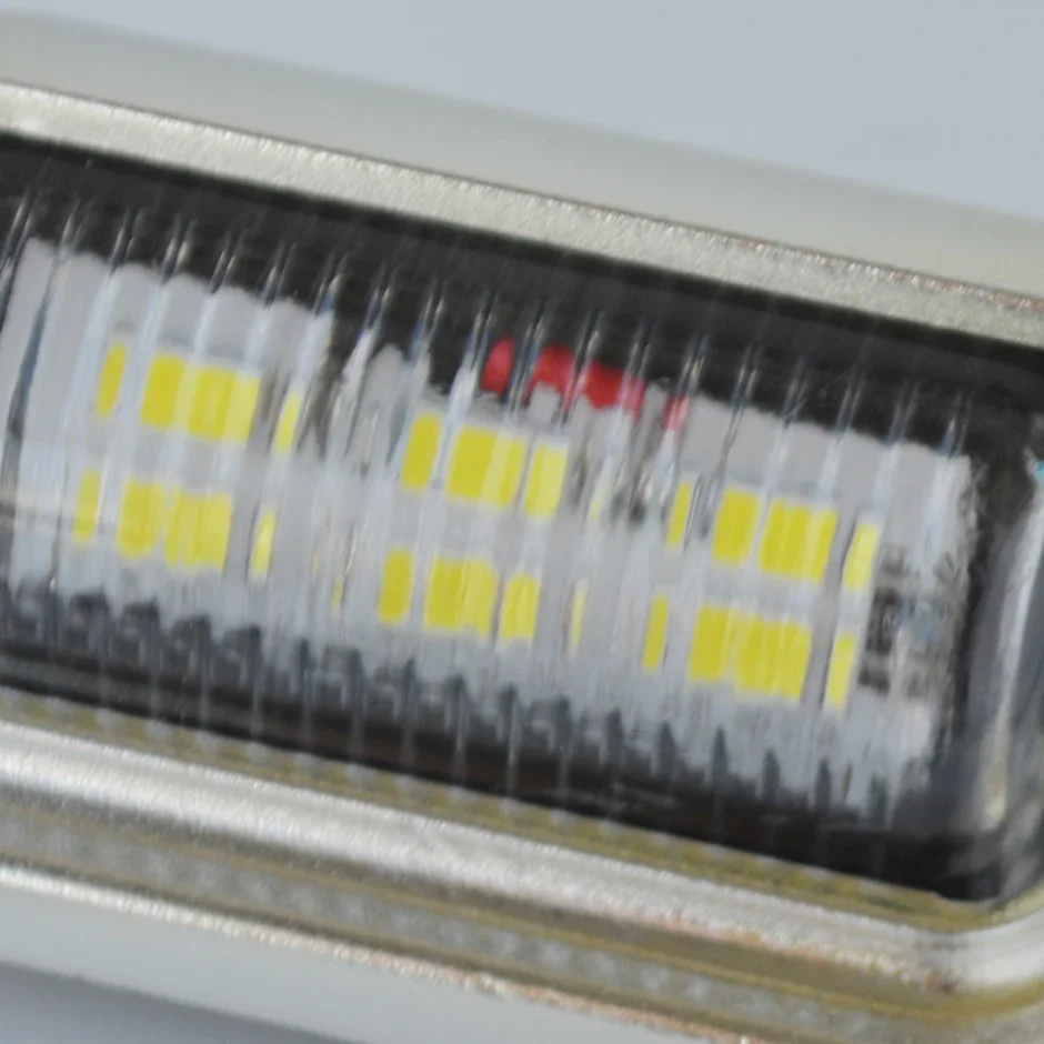 أضواء LED لخطوة الباب 12 فولت/24 فولت ومصباح لوحة ترخيص للرؤية الجانبية لمقطورة فان شاحنة سيارات الدفع الرباعي، طقم استبدال المصباح الأبيض