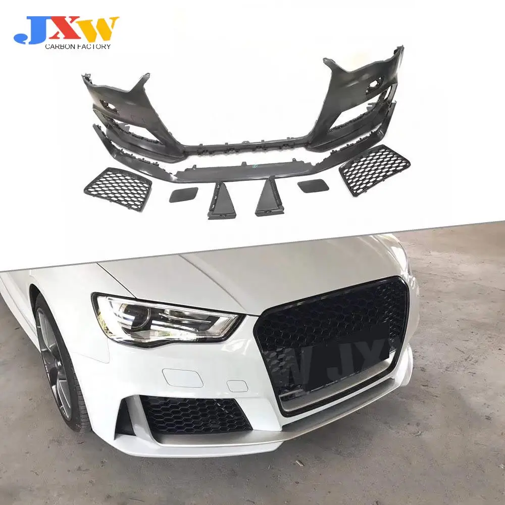 

PP Material Wide Body Kit Front Rear Lip Bumper diffuser Spoiler for Audi A3 S3 RS3 Style 2014-2016