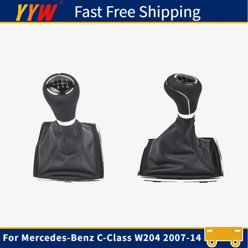 

6 Speed Car Gear Shift Knob For Mercedes-Benz C-Class W204 2007-14 Shift bag and shift button and frame Car Accessories
