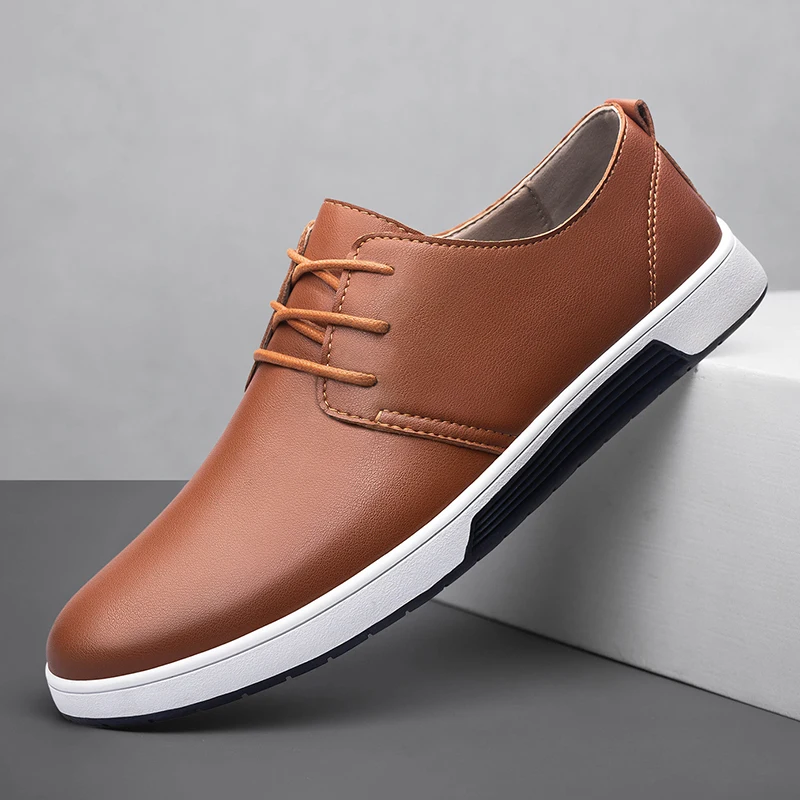 

Men Soft Soled Lace Up Oxford Shoes Luxury Brand Comfortable Blue Genuine Leather Winter New Hiking Shoes Designer Sneaker Male