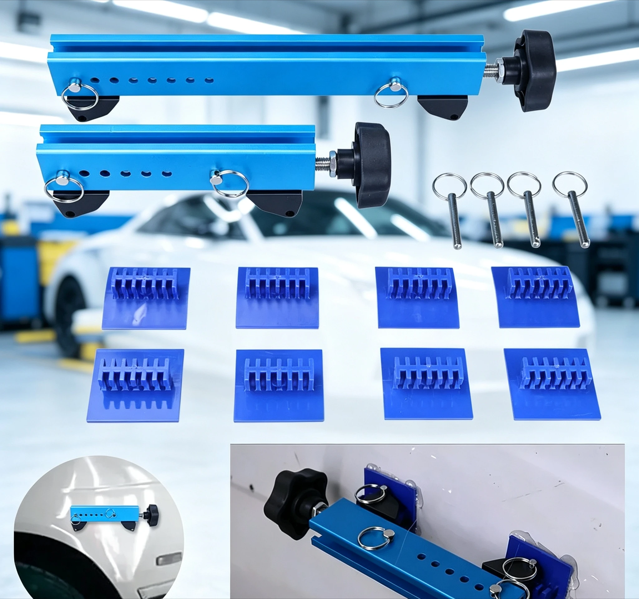 Car Body Repair Kit Car Dent Repair Puller Kit Adjustable Auto Sheet Metal Dent Remover Tool For Auto Repair Metal Surface Dent