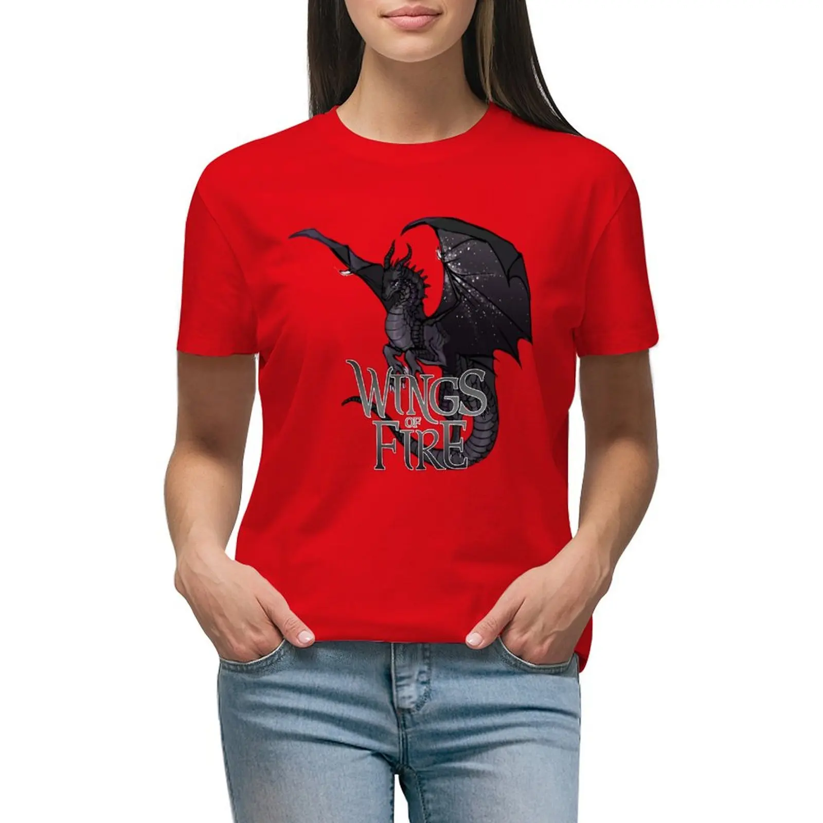 

Wings Of Fire - Nightwing Dragon T-shirt kawaii clothes tops T-shirt Women