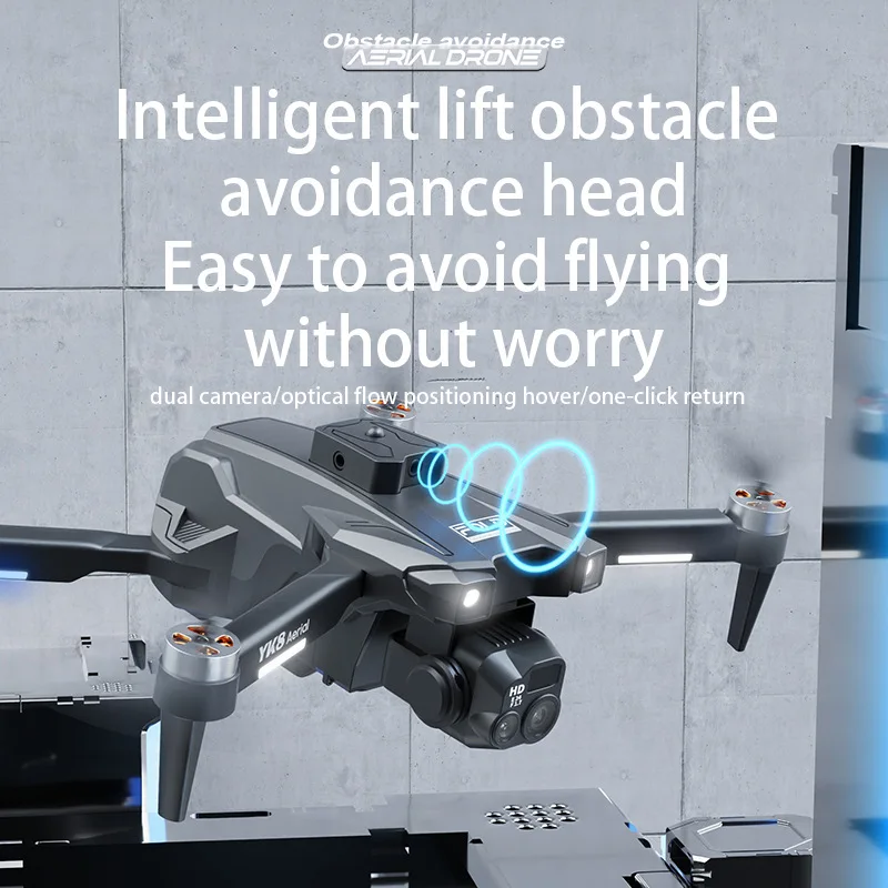 NEW YK8 Drone 4K HD Professional Brushless Motor 360 °Obstacle Avoidance 5G WIFI Aerial Photography Foldable RC Quadcopter Toys