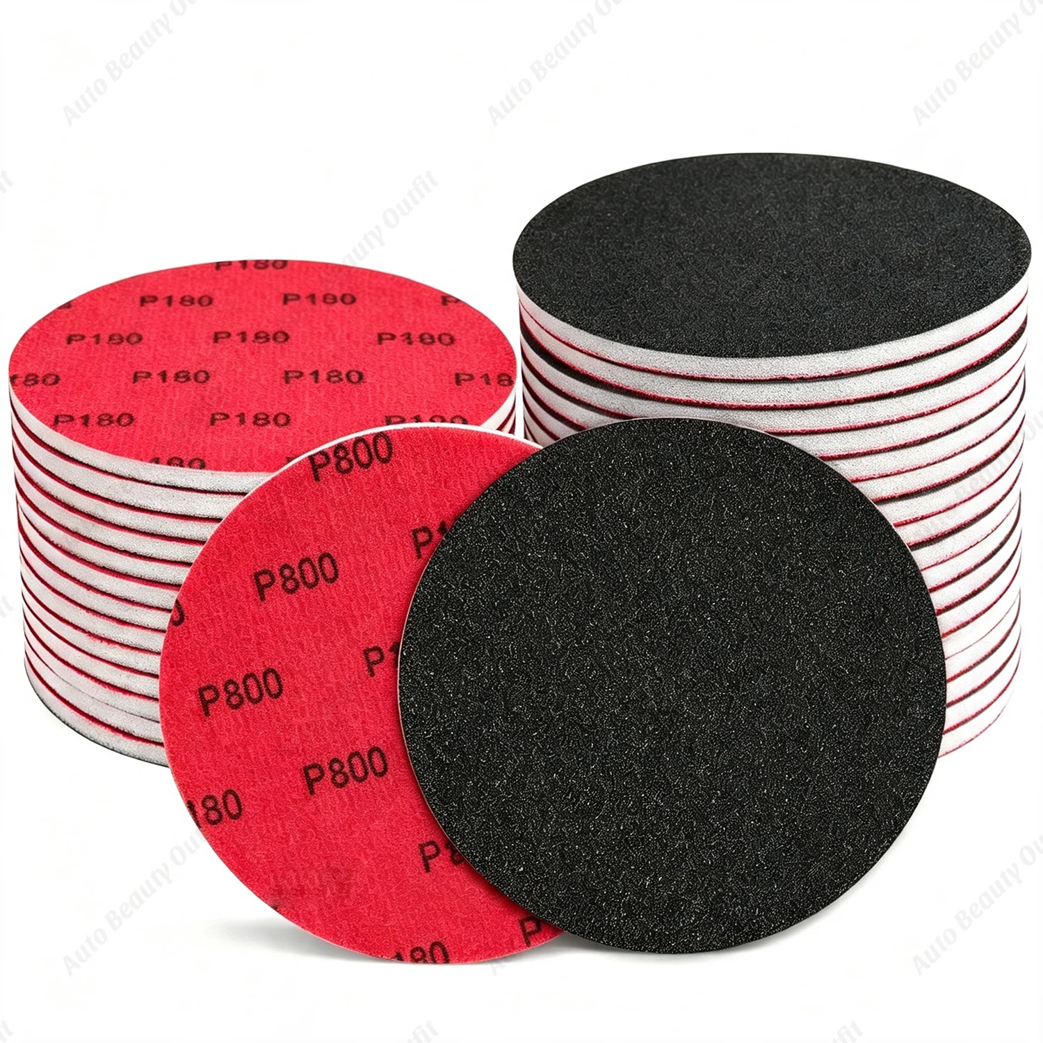 5 Inch Sponge Disc Set  Hook Loop Pad Washable Reusable for Orbital Sander Wood Metal Car Polishing Sandpaper Wet Dry Finishing