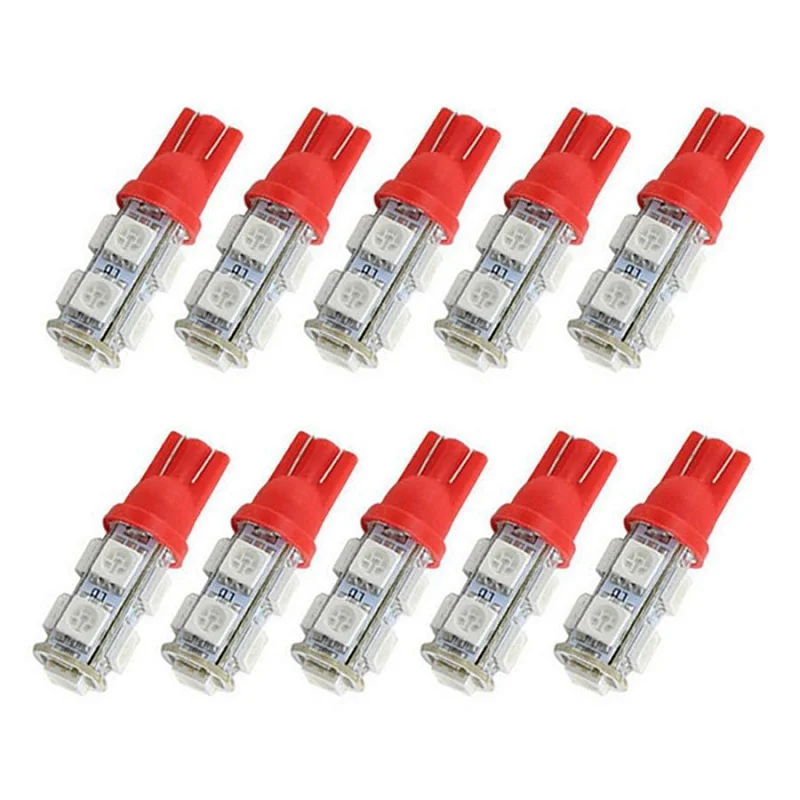 300pcs T10 9SMD 5050 9LED Car 194 168 192 W5W 12V 24V Light Automobile Bulbs LED Lamp Wedge Interior Light 9 SMD Lights