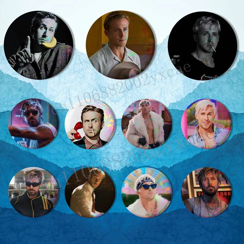 

Actor comeback Ryan Gosling Round Exquisite Badge Brooches Creative Pins For Clothes Hat Backpack Gift Accessories