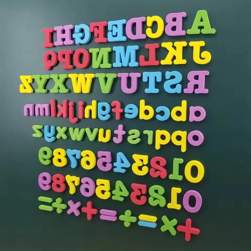 Magnetic Learning Alphabet Letters Plastic Refrigerator Stickers Toddlers Kids Learning Spelling Counting Educational Toys