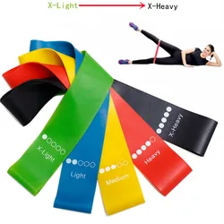 5 Stks/set Yoga Weerstand Elastiekjes Bodybuilding Elastische Banden Pilates Oefening Workout Bands Expander Riem Fitness Apparatuur