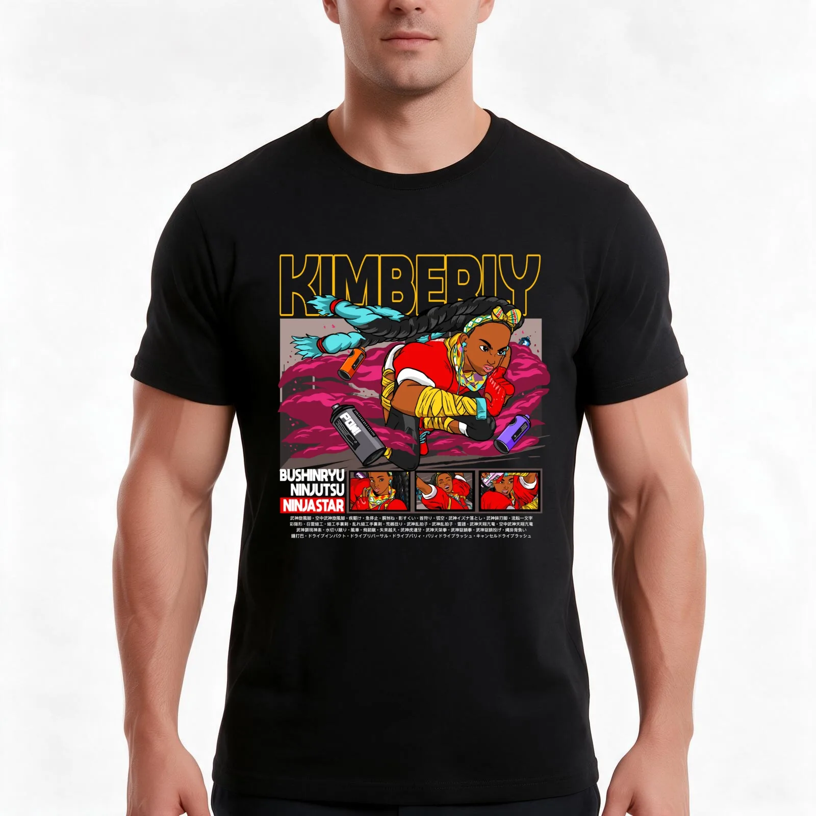 Kimberly T-Shirt, Summer Casual Cotton Tee, Oversized Streetwear Tops, Vintage Graphic Print, Loose Fit Short Sleeve