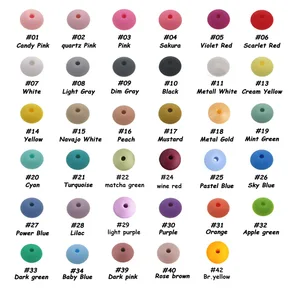 20pcs/lot 12mmレンズ豆シリコンビーズルーズスペーサービーズフードグレードdiyおしゃぶりチェーンチェーンアバカスシリコンビーズ 12ベストセールスシリコーンチャーム-8