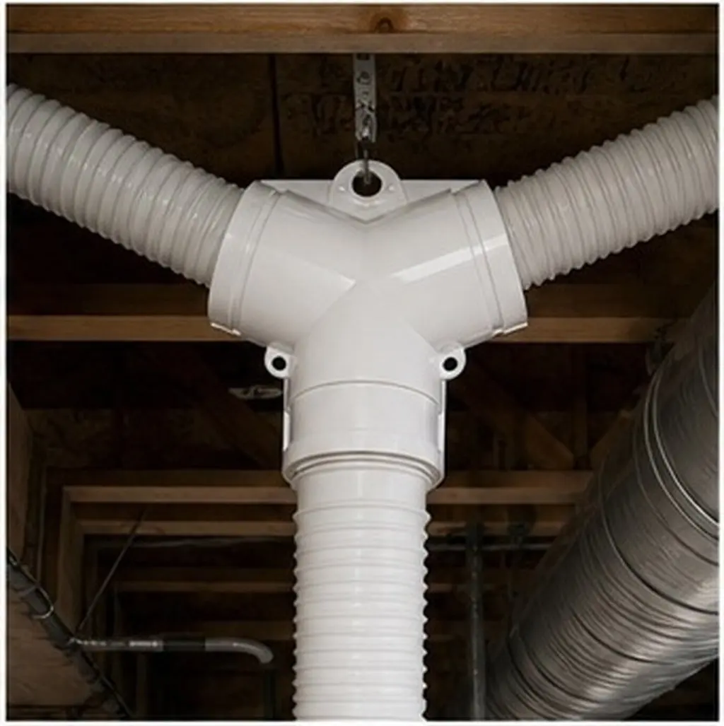 3 Way Duct Connector Y Shape Adapter 9.5cm 3.7in PVC Vent Splitter for Ventilation Systems Air Duct Connector Y Vent Splitter