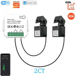 WIFI Smart Energy Meter Solar PV System Power Production Consumption Bidirectional Monitor Meter APP Control works with Tuya