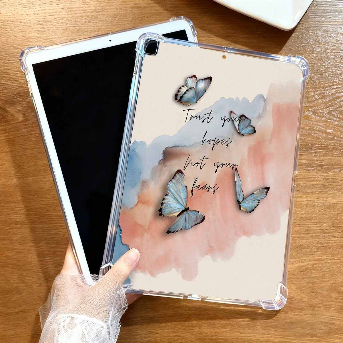 Butterfly Soft Case For iPad Pro 12.9 13 11 inch 9.7 Air 13 11 2 1 iPad 11 10.9 6 5 10.2 4 3 2 Mini 7 6 5 4 3 2 Cover Capa Funda