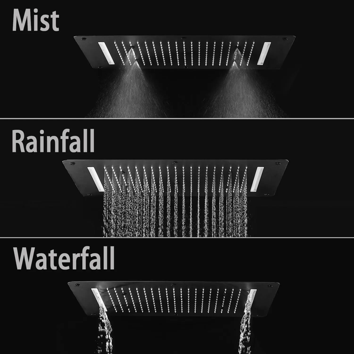 Chrome 15x 28 Rain Shower 4pcs Body Jet Handheld Spray Shower Set Eco-Friendly Simple Bathroom Faucet Accessories