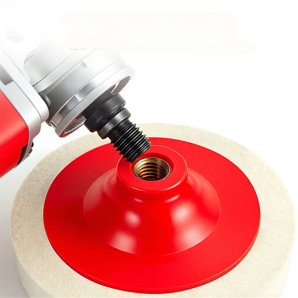 Angle Grinder Pad Wool Polishing Wheel For Industrial Polishing Thickened Wool Fibers Central Reinforcing Ring For M14 Thread