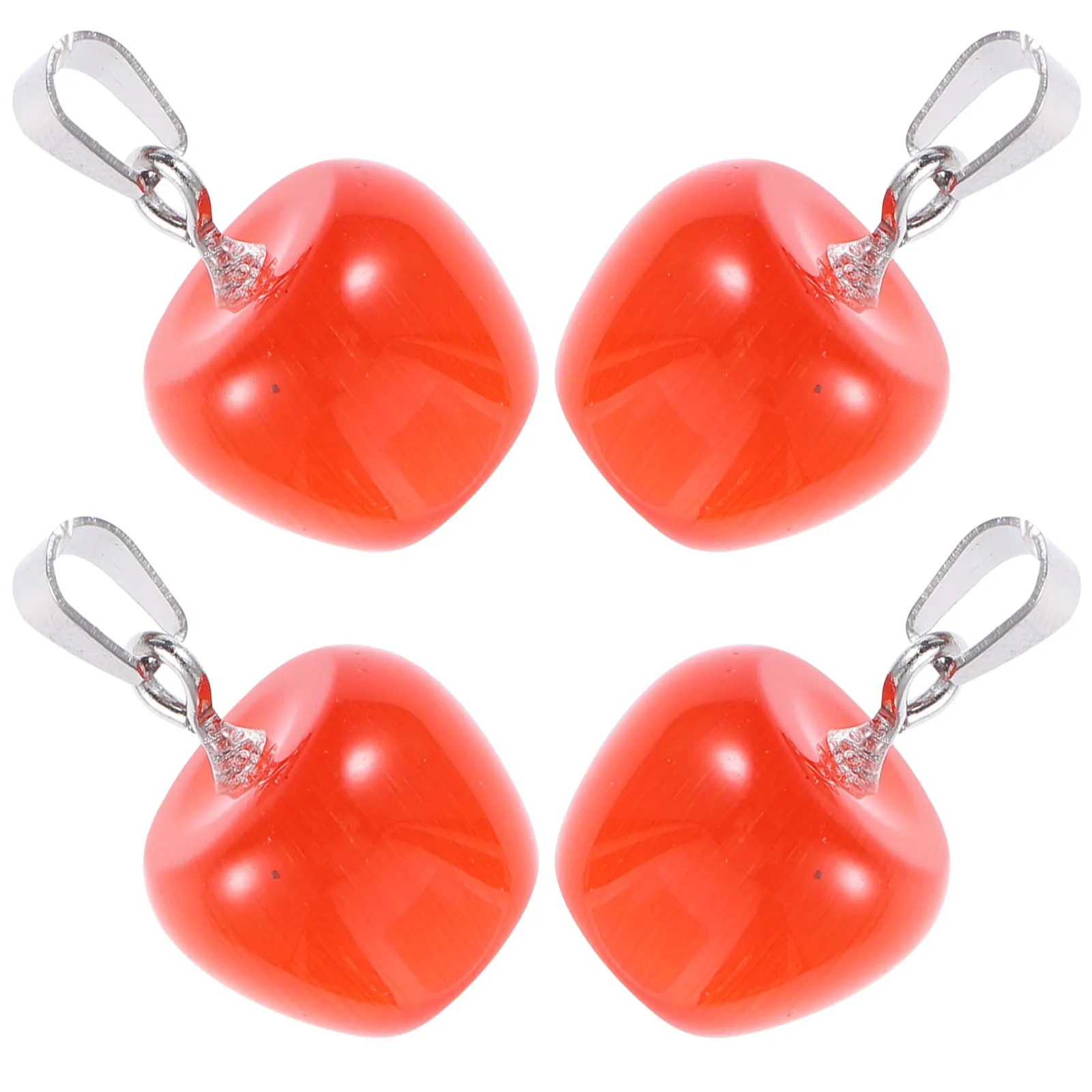 

4pcs Cat's Eye Stone Pendant Charms Durable Lightweight Smooth DIY Jewelry Making Bracelet Necklace Accessories