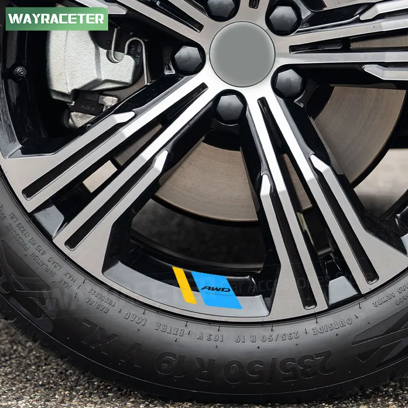 Creative Sweden Flag Car Tires Alloy Rim Wheel Sticker For Volvo XC60 XC70 S80 S60 S90 XC90 XC40 V40 V50 V60 V70 C70 C30 S60 AWD